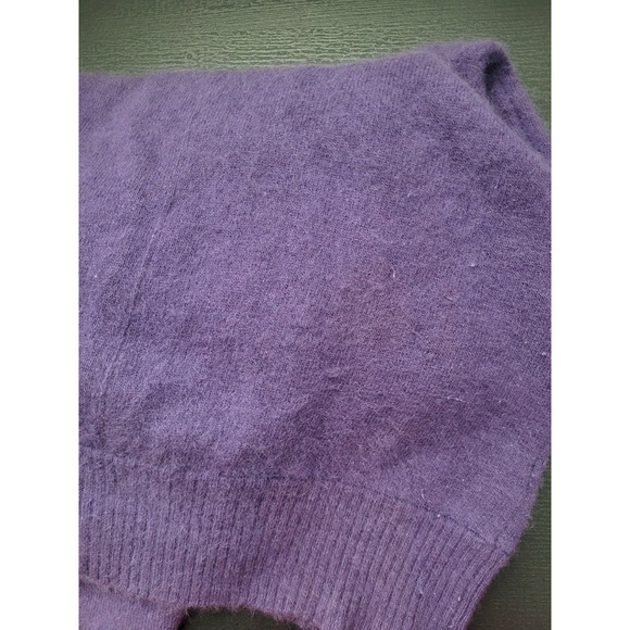 The Individualist Nordstrom Lambswool Angora Blend Sweater Size S Purple Preppy - Picture 7 of 7